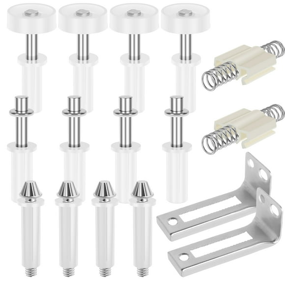 Bi-fold Door Hardware Kit Stainless Steel Bi-fold Door Repair Kit Replacement Easy Installation Door Hardware Parts for Barn Door Cupboard Door Wardrobe Door