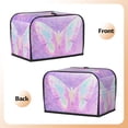 thumbnail image 3 of Balery Purple Sparkling Butterfly Pattern Oven Cover Kitchen Bread Machine Protector, 2 Slice Toaster Cover for Home, Anti Dust Fingerprint Coaster Cover, 3 of 7