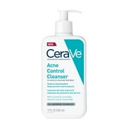 (2 pack) CeraVe Skin Care Acne Control Face Cleanser with 2% Salicylic Acid Clears Acne Blackheads Pores