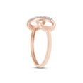 thumbnail image 4 of AFFY 0.05CT Natural White Diamond Accent Infinity Ring For Women in 14K Rose Gold over Silver-5, 4 of 7
