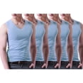 thumbnail image 2 of Blekii Men's V-Neck Casual Sleeveless Tank Top 5-Pack - Solid Color Design, Moisture-Wicking Performance Fabric - Ideal for Gym Workout, Basketball Training, Running, Summer Sports, 2 of 10