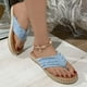 thumbnail image 5 of Sandalias planas informales de paja, zapatos de pescador, sandalias y zapatillas de estilo retro de playa, zapatos de mujer de gran tamaño Wmkox8yii  ytu8413, 5 of 8