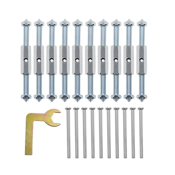 Milaget 21 Pcs High-Quality Iron Cassette Screws Support Rod Kit, Adjustable for Wall Mount Switch Box Junction Box Socket 86 Metal Type