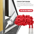 thumbnail image 6 of Caulk Cap Caulk Saver Cap Caulk Finishing Tool Caulk Saver Caps Caulking Tube Covers Tube Caps for Sealing and Preserving, Red (20 Pieces), 6 of 9