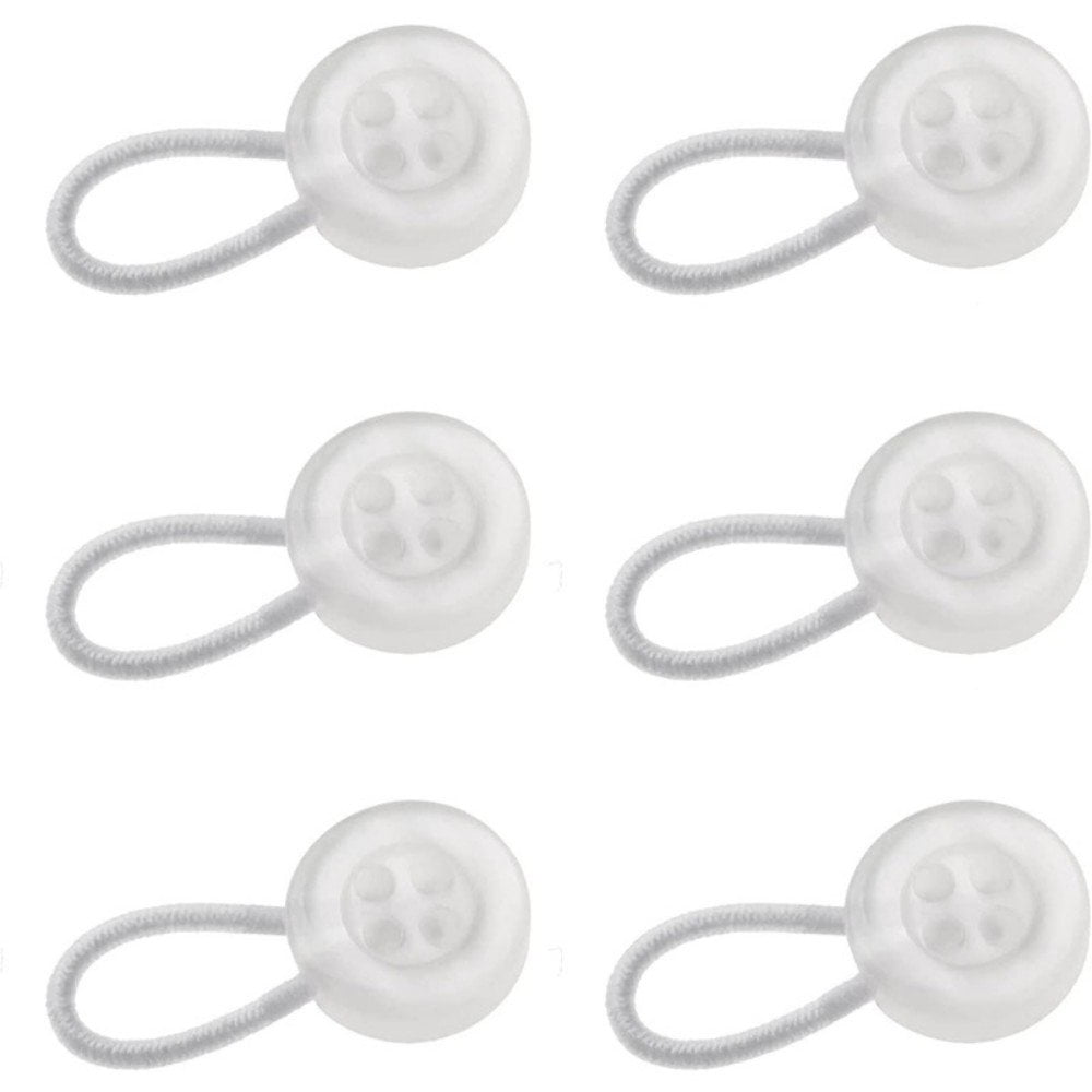  C2 Elastic Shirt Collar Extender - 5 Pack Neck Extender for  Dress Shirt - Non-Metal Button Extender for Dress Shirts - 3 Sizes: Small,  Regular, and Large - White and Clear 