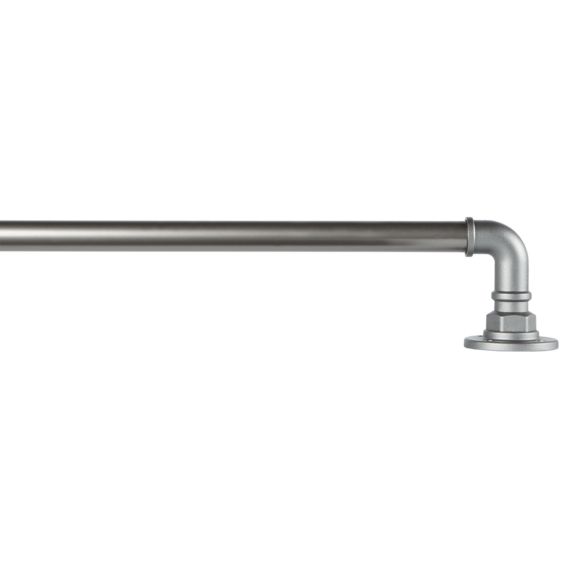 Exclusive Home Hyde Wrap Around Curtain Rod, Gunmetal, Adjustable 66"-120"