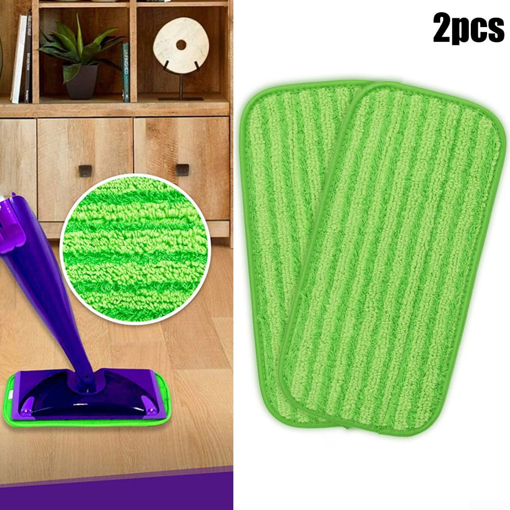 2 Pcs Microfiber Mop Pads For Swiffer Wet Jet 12 Inch Reusable Mop Refills