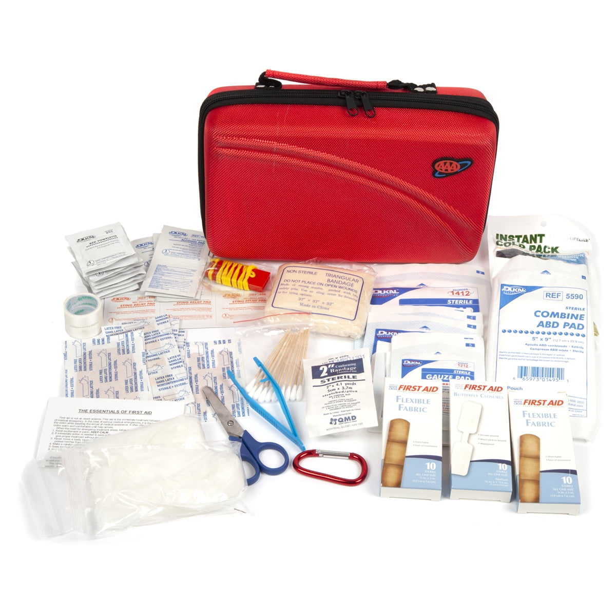 Lifeline AAA 121Piece Road Trip Emergency First Aid Kit and Premium Sports Team First Aid