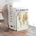 thumbnail image 6 of Naloa World Map 1 2 Pcs Bookend Large Capacity Office Book Ends for Home Office Library School Study Decoration, 6 of 8