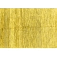 thumbnail image 1 of Ahgly Company Indoor Rectangle Abstract Yellow Contemporary Area Rugs, 2' x 4', 1 of 4