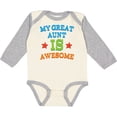 thumbnail image 3 of Inktastic My Great Aunt is Awesome Boys or Girls Long Sleeve Baby Bodysuit, 3 of 5