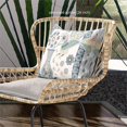 thumbnail image 5 of Amrita Sen Designs  20 x 20 in. Love Your Vase Peacock Broadcloth Indoor & Outdoor Zippered Pillow - White & Blue, 5 of 5