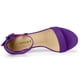 thumbnail image 4 of Sandalias de tacón Bajo Allegra K con correa de tobillo para Mujer Morado 37, 4 of 6