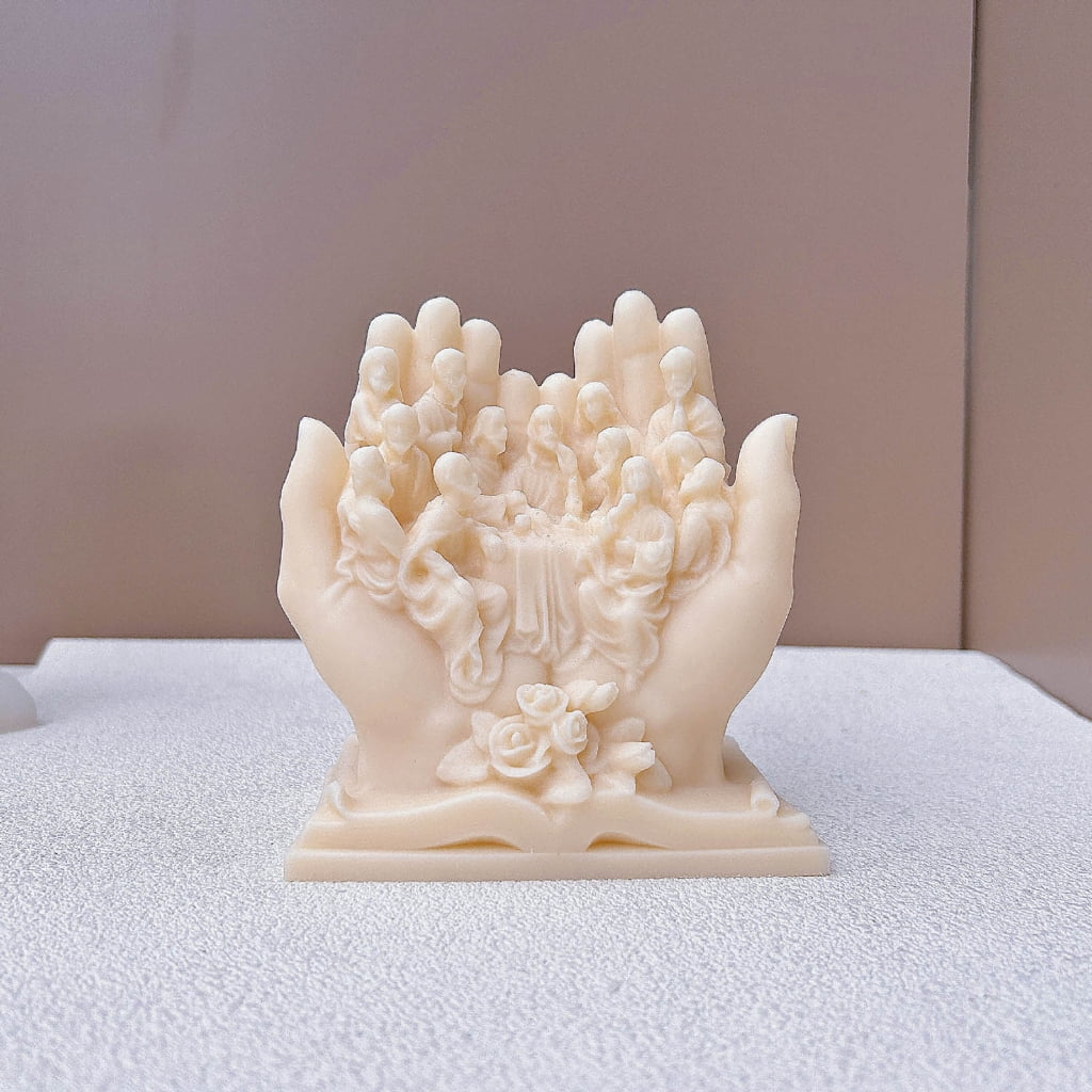 Oasiva Religious Statue Candle Mold for Making Candle Christmas Decor Gypsum Ornaments
