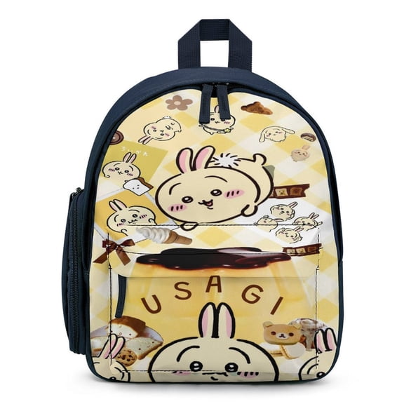 12In Small Chii-ka-w Backpack with Pocket Travel Bag Fashion Bookbag Casual Daypack