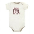 thumbnail image 3 of Hudson Baby Infant Girl Cotton Bodysuit and Pant Set, Little Love Flowers Short Sleeve, 12-18 Months, 3 of 5