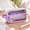 Purple, variant on Kumdkdwn 8.66" Transparent Polymeric Pencil Case - High-Capacity Rectilinear Organizer with Reinforced Cloth Matrix, Portable Scholastic Supply Caddy