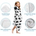 thumbnail image 7 of White and Black Of Leopard Print Hooded Bath Towel，60"x35" for Ages 3 To 12 Kids, Quick Dry Lightweight Soft Microfiber Hood Beach Towel Cover Up for Kids, 7 of 7