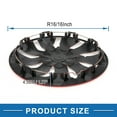 thumbnail image 4 of Unique Bargains 4 Pcs R16/16 Inch Universal Wheel Rim Hub Cover Wheel Hub Caps Red Black, 4 of 8