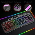 thumbnail image 5 of Gaming Keyboard, Mechanical Keyboard, Wired Keyboard, Waterproof, Ultra Sensitive & Quiet Response,Mixed Light Effect Gaming Backlit Keyboard for PC/Mac Gamers, Black, 5 of 12