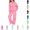 Pink, variant on YOUYEDIAN Girls 2 Piece Sweatsuit Casual Athletic Hooded Zipper Jackets Elastic Waist Wide Leg Sweatpants