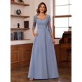 thumbnail image 2 of Vestido Loyeloy Lace Mother of the Bride con mangas 2025, talla 12, 2 of 7