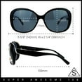 thumbnail image 2 of (2-Pack) SA106 Antiglare Polarized Lens Oversize Butterfly Womens Sunglasses Black, 2 of 2