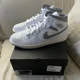 thumbnail image 2 of Ni - ke Size 13 - Air Jordan 1 Mid Neutral Grey, 2 of 5