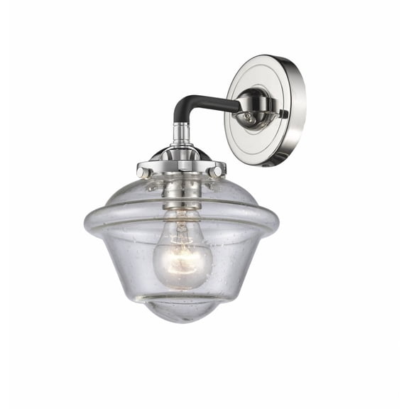 Innovations 284-1W-BPN-G534-LED Small Oxford 1 Light Sconce part of the Nouveau Collection, Black Polished Nickel