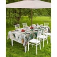 thumbnail image 3 of White Daisy Outdoor Tablecloth - 52x70 Inch Rectangle Dining Table Cover, Vintage Botanical Spring Floral Summer Waterproof Outdoor Table Cloth with Umbrella Hole & Zipper for Picnic/Patio, 3 of 5