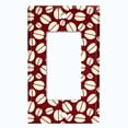 thumbnail image 2 of Metal Light Switch Wall Plate Outlet Cover (Coffee Espresso Mocha Bean Pattern Brown - Single Rocker), 2 of 2