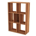 thumbnail image 5 of Bookshelf Storage Shelf,  5-Tier Bookcase, 12-Cube Open Shelf, Space Saving Organizer Shelves Book Rack, Free Standing Wood Display Bookshelves for Books,CDs,Living Room,Bedroom,Office, Walnut, 5 of 6