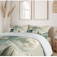 thumbnail image 6 of Ambesonne Nautical Duvet Cover Set, Asian Wave Cherry Blossom, King, Seafoam Coconut Pink, 6 of 6