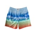 thumbnail image 2 of Men Swim Trunks Shorts 4 Ways Stretch Fast Dry 17Length with Pockets and Mesh Lining, Lt Blue 4W 17 Outseam, Size: 2X, Spicy Tuna, 2 of 3