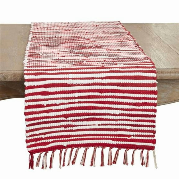 Festive Candy Cane Chindi Table Runner