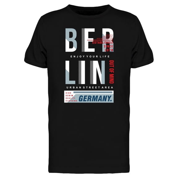 Berlin Typography Vintage Art Tee Men's -Image by Shutterstock
