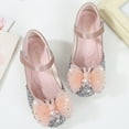 thumbnail image 5 of Paokuoon Little Kids Girls Dress Shoes Toddler Low Heels Sparkle Party Wedding Shoes Mary Jane Glitter Shoes, 5 of 10