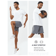 NORTHYARD Mens Athletic T-Shirts Workout Running Short Sleeve Gym Shirts White L
