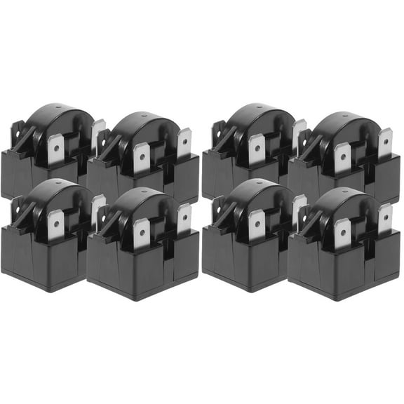 CIMAXIC Refrigerator Ptc Start Relay Black Easy Installation for Beverage Cooler 8Pcs