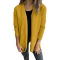 thumbnail image 5 of iOPQO Ladies Cardigan Sweaters Open Front Cardigan for Women Knitted Cardigan Lightweight Sweaters for Women Soft Cardigans for Women Long Sweater Cardigan Women Light Cardigan Yellow M, 5 of 9