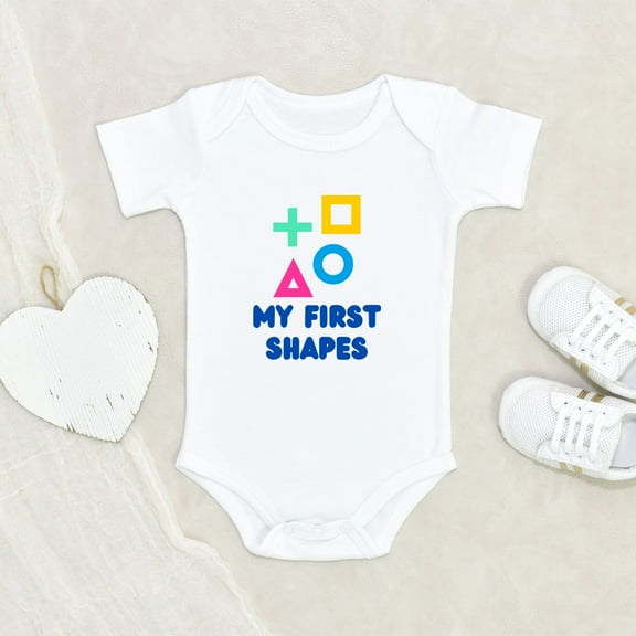 Newbabywishes - My First Shapes Gamer Baby Clothes for Boys and Girls - Newborn Baby Clothes