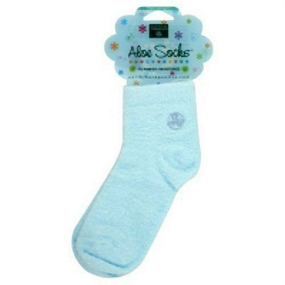 Earth Therapeutics Soft & Smooth Foot Therapy Aloe Socks, Blue, 1 Pair