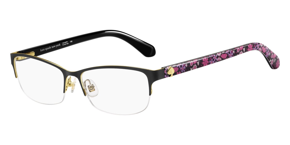 Kate Spade Semi-Rimless Cat Eye/Butterfly Black Eyeglasses 