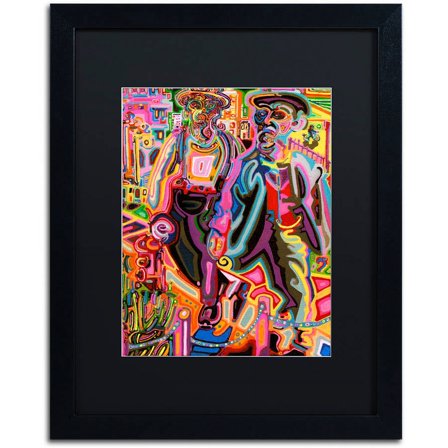 Trademark Fine Art "Thugs" Canvas Art by Josh Byer, Black Matte, Black Frame