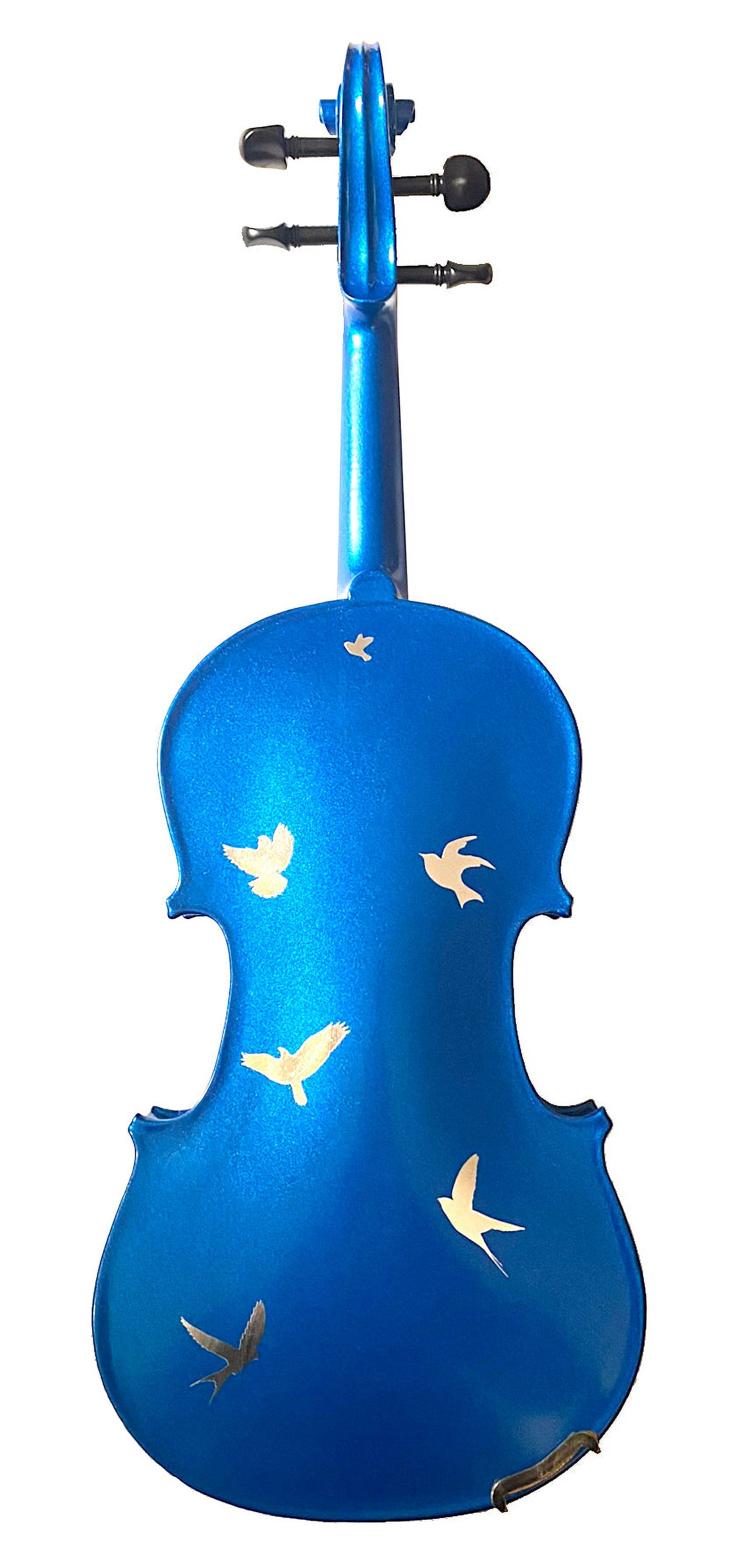 Rozanna's Bird Heaven Silver Metallic Blue Violin Outfit 4/4