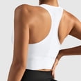 thumbnail image 4 of MYAOYI Wide Strap Sports Bra for Women Seamless Ribbed U Neck Workout Crop Top, 4 of 5