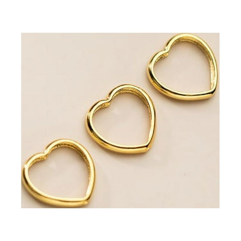 Heart shaped metal craft rings deals
