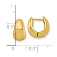 thumbnail image 2 of 925 Sterling Silver Gold-tone Polished Tapered Hinged Hoop Earrings 13x13mm Wide 7.75mm Thick Hoop Earring for Women, 2 of 2
