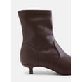 thumbnail image 4 of Scenario Women's Stretch Kitten Heel Faux Leather Booties, 4 of 7