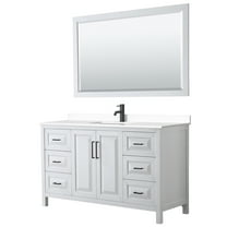 Wyndham Collection Wcv252560s-Vca-M58 Daria 60" Free Standing Single Basin Vanity Set -